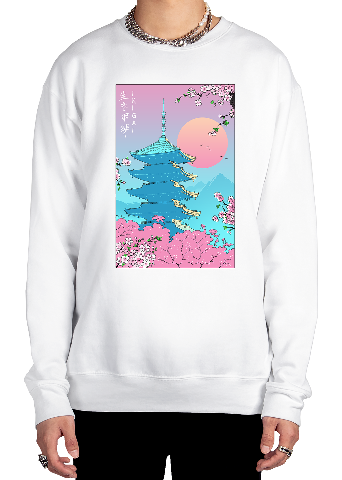 Vaporwave Pagoda Sweatshirt